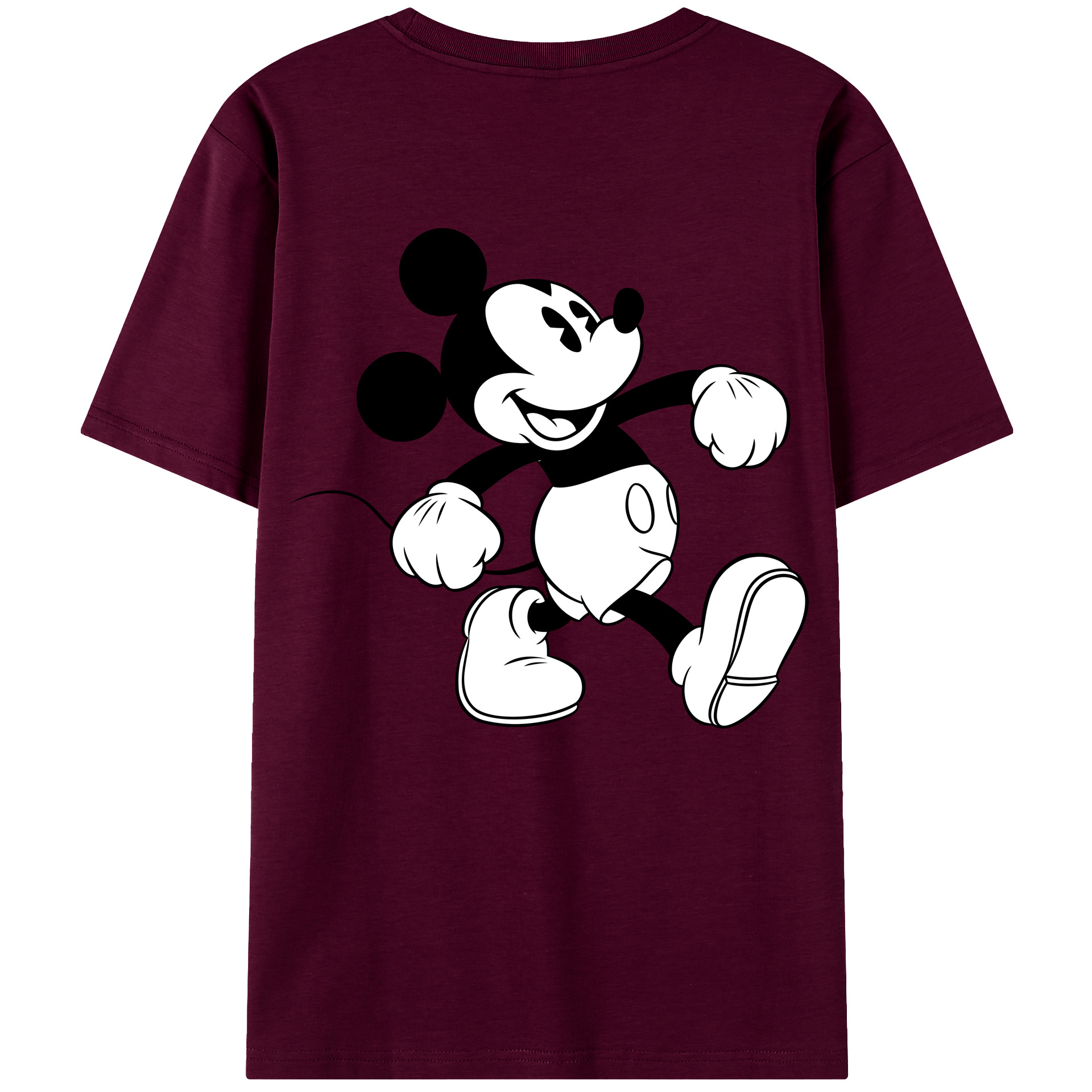 （画像用） ミッキーマウス Mickey Mouse レディース半袖Tシャツ(バックプリント)